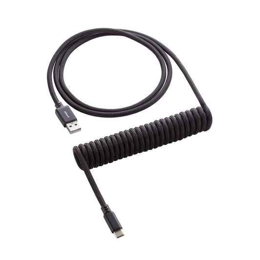 CableMod Classic Coiled Keyboard Cable (Midnight Black, USB A to USB Type C, 150cm)