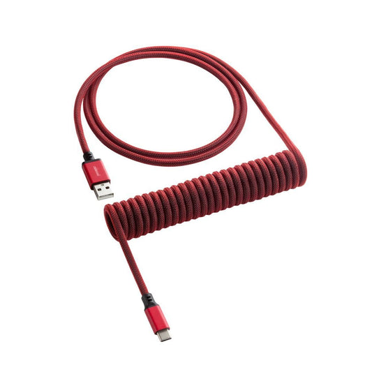 CableMod Classic Coiled Keyboard Cable (Republic Red, USB A to USB Type C, 150cm)