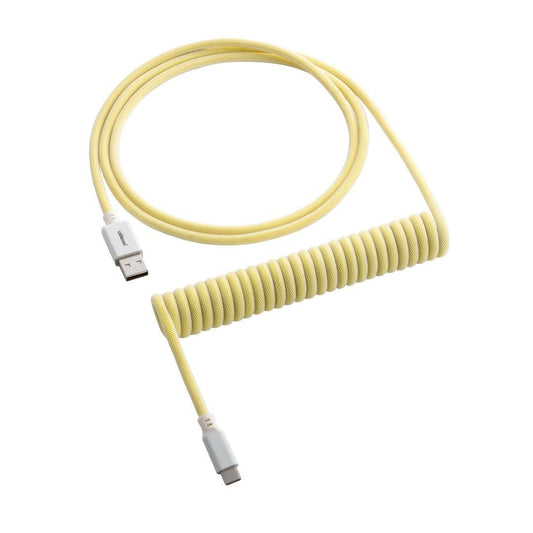 CableMod Classic Coiled Keyboard Cable (Lemon Ice, USB A to USB Type C, 150cm)