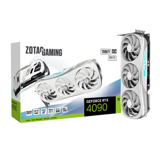 Zotac Gaming GeForce RTX 4090 Trinity OC 24GB GDDR6X Graphics Card ZT-D40900Q-10P- White Edition